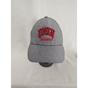 UNLV Runnin Rebels Gray‎ College Logo Strapback Hat Cap Captivating Headwear